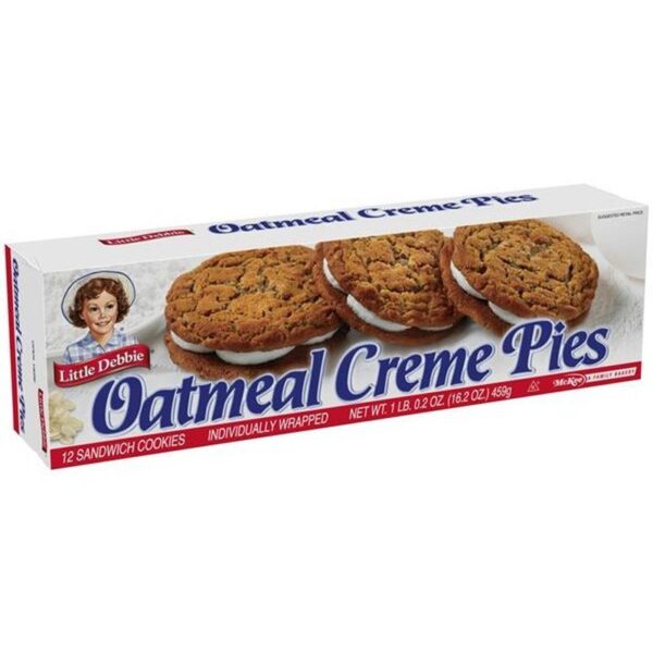 2 packs Little Debbie Oatmeal Creme Pies, Each box 12 sandwich cookies