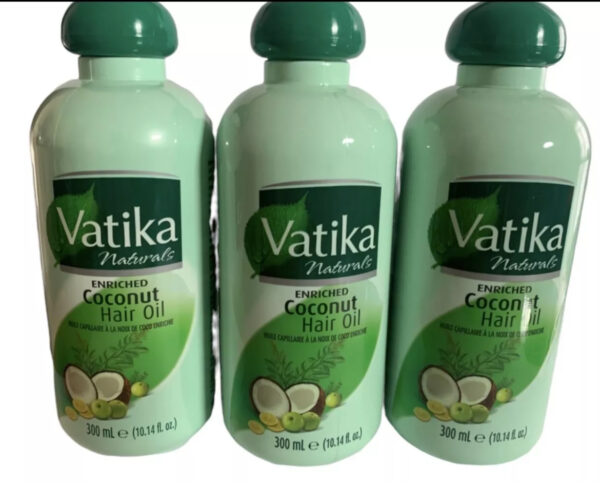 3x 300ml Vatika Naturals Enriched Coconut Hair Oil with Henna,Amla,lemon