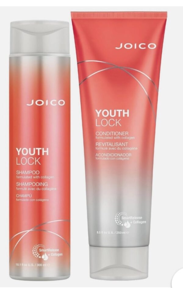 Joico YouthLock Shampoo 10.1 fl oz & Conditioner 8.5 oz Formulated With Collagen