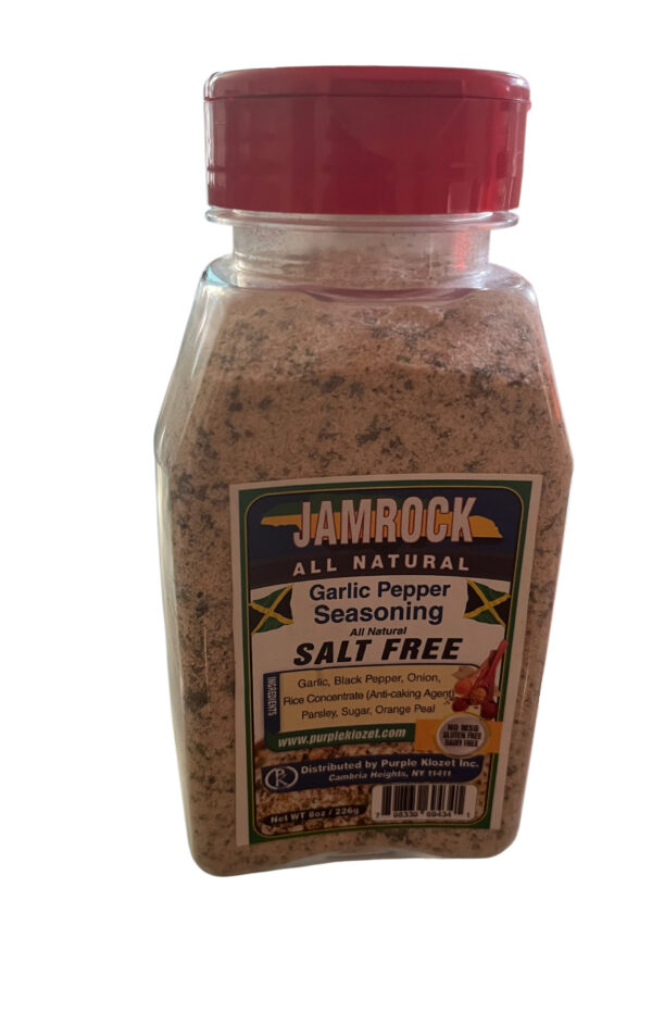 Jamrock All Natural Garlic Pepper seasoning Salt Free