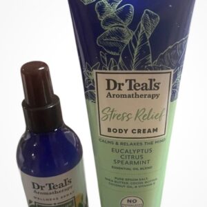 Dr Teal's Aromatherapy Set - Body Cream (8oz) and Spray (6oz) Bundle -