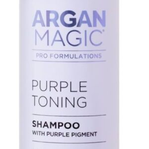 Argan Magic Purple Toning Shampoo – Neutralizes Brassiness for Blonde, Grey & Highlighted Hair | Infused with Argan Oil | Paraben-Free, Cruelty-Free | Made in USA (32 Oz)